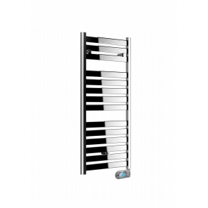 Fácula - Radiador Toallero Eléctrico Fluido Cromado Programable 400w | Boost 2h | Bloqueo de teclado | Ventanas abiertas