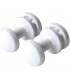 Fácula - Colgadores de toalla Blancos | 2 Unidades | Ideal para albornoces | Compatible con toalleros Ocean, Gala y Eos