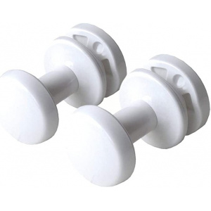 Fácula - Colgadores de toalla Blancos | 2 Unidades | Ideal para albornoces | Compatible con toalleros Ocean, Gala y Eos