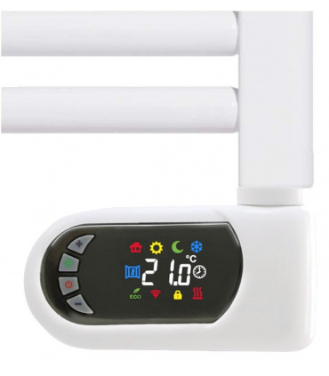 Fácula - Radiador Toallero Eléctrico Fluido Blanco WiFi Programable 700w | Modo Confort | Boost 2h | Bloqueo de teclado