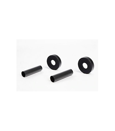 Fácula - Cubretubos Embelecedor Preto para Radiadores Toalheiros | 2 tubos + 2 embelecedores | Inclui adaptadores