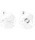 Fácula - Colgadores de toalla Cromados | 2 Unidades | Ideal para albornoces | Compatible con toalleros Ocean, Gala y Eos