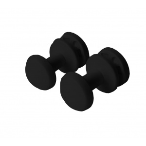 Fácula - Colgadores de toalla Negros | 2 Unidades | Ideal para albornoces | Compatible con toalleros Ocean, Gala y Eos