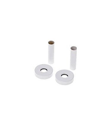 Fácula - Cubretubos Embellecedor Blanco para Radiadores Toalleros | 2tubos+2embellecedores | Incluye adaptadores