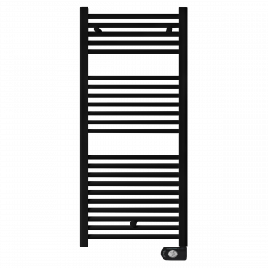 Fácula - Radiador Toallero Eléctrico Fluido Negro Programable 700w | Boost 2h | Bloqueo de teclado | Ventanas abiertas