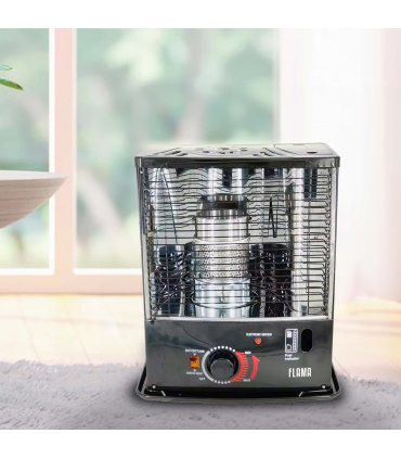 ABC Confort - Estufa de Parafina de mecha Flama 2800w | Encendido Electrónico | Regulable | 5L | Incluye bomba manual