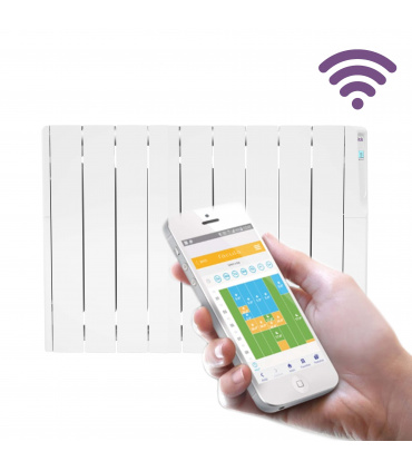 Fácula - Emisor Fluido Z WiFi 1500w | Programación diaria/sem | Ventanas abiertas | Fácil manejo | Bloqueo de teclado