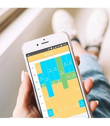 Fácula - Emisor Fluido Z WiFi 750w | Programación diaria/sem | Ventanas abiertas | Fácil manejo | Bloqueo de teclado