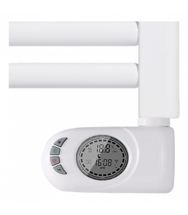Fácula - Radiateur Serviette Électrique Fluide Blanc Programmable 700w | Boost 2h | Fenêtres ouvertes