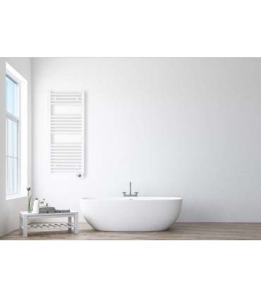 Fácula - Radiateur Serviette Électrique Fluide Blanc Programmable 700w | Boost 2h | Fenêtres ouvertes