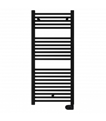 Fácula - Radiador Toallero Eléctrico Fluido Negro Programable 700w | Boost 2h | Bloqueo de teclado | Ventanas abiertas