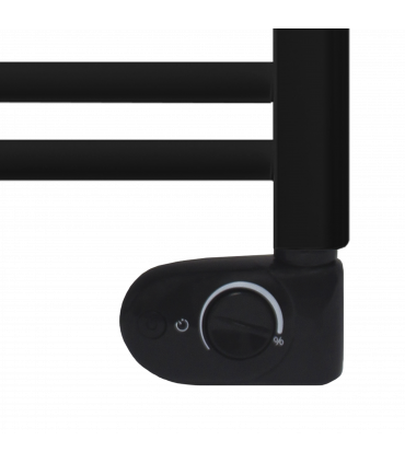 Fácula - Radiador Toallero Eléctrico Fluido Negro Programable 700w | Boost 2h | Bloqueo de teclado | Ventanas abiertas