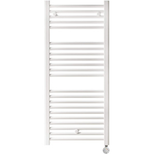 Fácula - Radiador Toallero Eléctrico Fluido Blanco 600w | Fácil manejo | Boost 2h | Temporizador 12/24h | Indicador LED