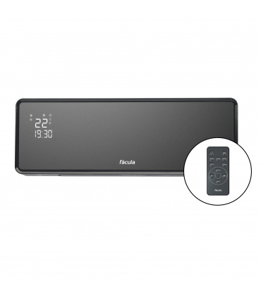 Fácula - Split Cerámico Programable Cóndor 1000/2000w | Calefacción+Ventilación | Temporizador 24h | Bloqueo teclado