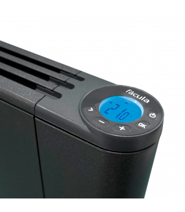 Fácula - Emisor seco ultrafino serie S Grafito 1500w | Programación diaria/sem | Función ventanas abiertas | Baby care