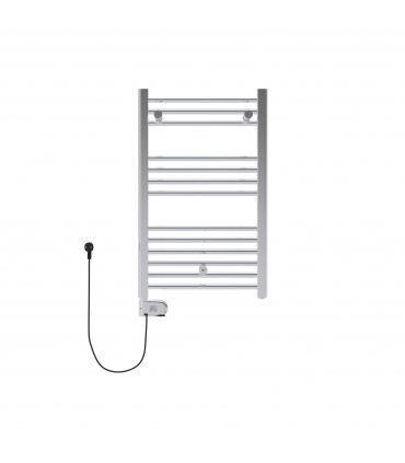 Fácula - Radiador Toallero Eléctrico Fluido Cromado Electrónico T+ 300w | Fácil manejo | Boost 2h | Temporizador 12/24h