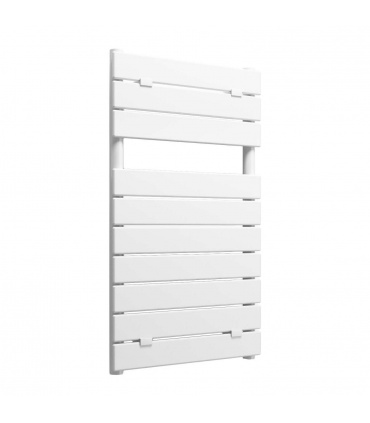 Fácula - Radiador Toallero DE AGUA Atlas Blanco 840x500mm | (NO Eléctrico) | 4 soportes+purgador | Conexiones 3x1/2"