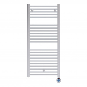 Fácula - Radiador Toallero Eléctrico Fluido Cromado Programable 500w | Boost 2h | Ventanas abiertas | Bloqueo de teclado