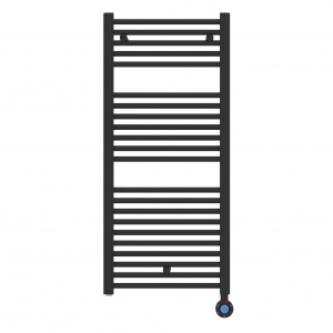 Fácula - Radiador Toallero Eléctrico Fluido Negro Programable 700w | Boost 2h | Ventanas abiertas | Bloqueo de teclado