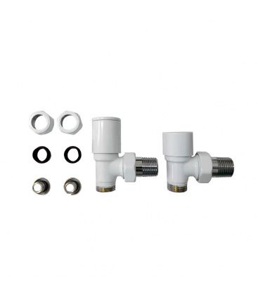 Fácula - Kit Vávula + Detentor Blanco | Medida y Conexión:1/2" | Adaptadores para tubo de Cobre Ø15 y Multicapa Ø16x2mm
