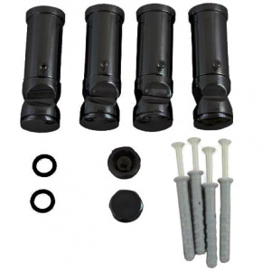 Fácula - Kit soporte Toallero Negro