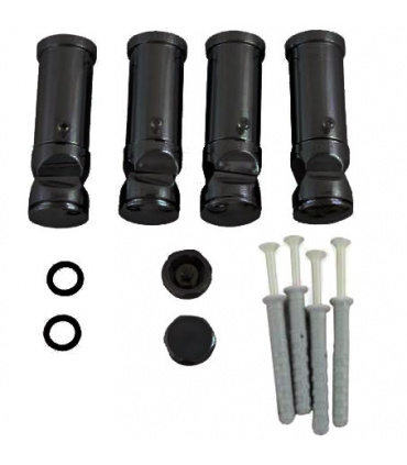 Fácula - Kit soporte Toallero Negro