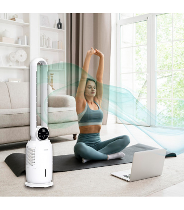 Fácula - Evaporative Cooler Blizzar-E 35w | LED Light | 12 speeds | Timer | Ioniser | 2 blocs de glace