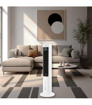 Fácula - Climatizador evaporativo Glacier Tower | 3L | Aromaterapia | 3 velocidades | Temporizador | Controlo remoto