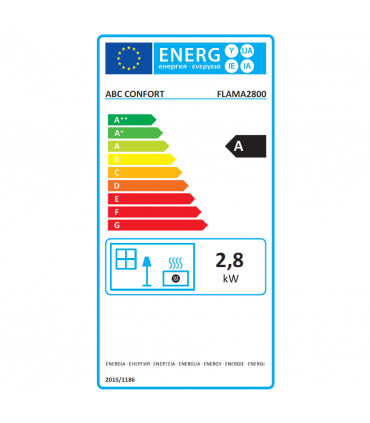ABC Confort - Estufa de Parafina de mecha Flama 2800w | Encendido Electrónico | Regulable | 5L | Reacondicionada