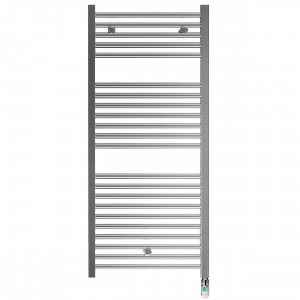 Fácula - Radiador Toallero Eléctrico Fluido Cromado Electrónico TB 500w | Fácil Manejo | Función On/Off | Indicador LED