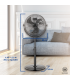 Fácula - Ventilador de pie Mistral 120w | Aspas de aluminio | 3 velocidades | Altura regulable | Alta Potencia