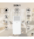 Fácula - Aire acondicionado portátil WiFi 3en1 Tibet 7000BTU | Ventilación+deshumidificación | Temporizador | Mando