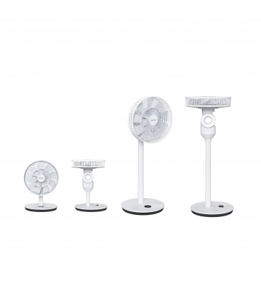 Fácula - Ventilador 2en1 Brisa 3D + Batería | Ventilador de Pie y Mesa | 27W | Silencioso | 26 Velocidades | Mando
