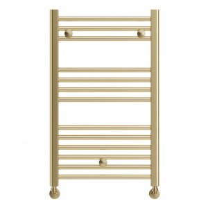 Fácula - Radiador Toallero DE AGUA Ocean Dorado 803x500mm | (NO Eléctrico) | 3 soportes + purgador | Conexiones 3x1/2"