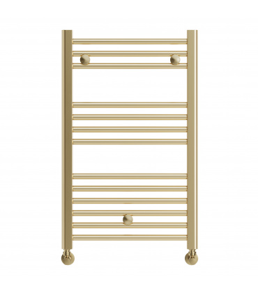 Fácula - Radiador Toallero DE AGUA Ocean Dorado 803x500mm | (NO Eléctrico) | 3 soportes + purgador | Conexiones 3x1/2"