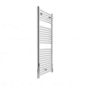 Fácula - Radiador Toallero DE AGUA Ocean Cromado 1230x500mm | (NO Eléctrico) | 3 soportes+purgador | Conexiones 3x1/2"