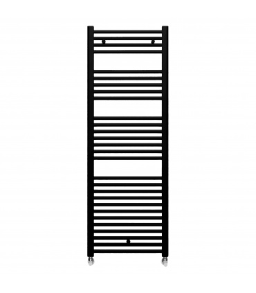 Fácula - Radiador Toallero DE AGUA Ocean Negro1420x500mm | (NO Eléctrico) | 3 soportes+purgador | Conexiones 3x1/2"