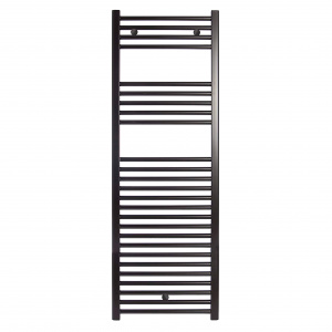 Fácula - Radiador Toallero DE AGUA Ocean Negro1420x500mm | (NO Eléctrico) | 3 soportes+purgador | Conexiones 3x1/2"