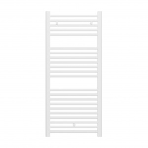Fácula - Radiador Toallero DE AGUA Ocean Blanco 1110x500mm | (NO Eléctrico) | 3 soportes+purgador | Conexiones 3x1/2"