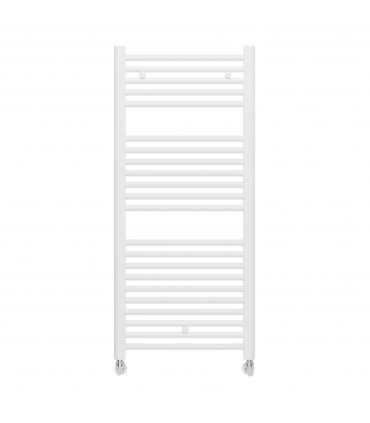 Fácula - Radiador Toallero DE AGUA Ocean Blanco 1110x500mm | (NO Eléctrico) | 3 soportes+purgador | Conexiones 3x1/2"