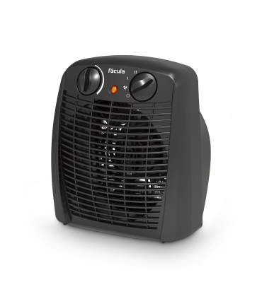 Fácula - Termoventilador Eléctrico SYRA 2000W Negro | Ventilación + Calefacción | Termostato Ajustable