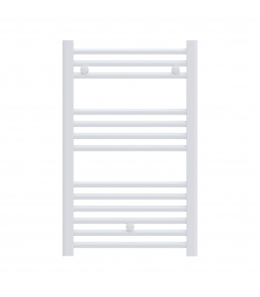 Fácula - Radiador Toallero DE AGUA Ocean Blanco 803x500mm | (NO Eléctrico) | 3 soportes+purgador | Conexiones 3x1/2