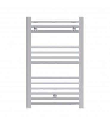 Fácula - Radiador Toallero DE AGUA Ocean Cromado 803x550mm | (NO Eléctrico) | 3 soportes+purgador | Conexiones 3x1/2"