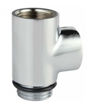 Fácula - Pieza en T Cromada para Toalleros Mixtos