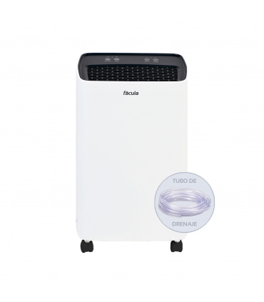 Fácula - Deshumidificador Gobi 12 l/día | Control Inteligente | Depósito extraíble 2l | Modo Auto | Temp 1-24h