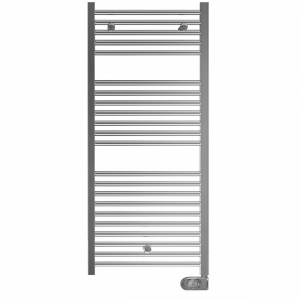 Inerzia - Radiador Toallero Eléctrico Fluido Cromado Programable 500w | Boost 2h | Bloqueo de teclado | Ventanas abiertas