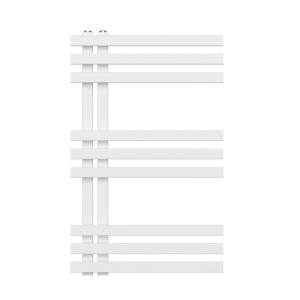 Fácula - Radiador Toallero DE AGUA Bali Blanco 800x500mm | (NO Eléctrico) | 4 soportes+purgador | Conexiones 4x1/2"