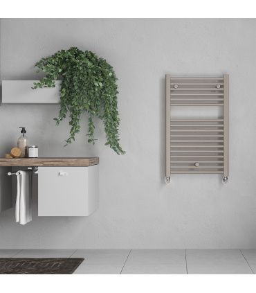 Fácula - Radiador Toallero DE AGUA Ocean Quartz 803x500mm | (NO Eléctrico) | 3 soportes+purgador | Conexiones 3x1/2"