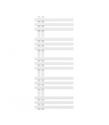 Fácula - Radiador Toallero de agua Bali Blanco 1200x500mm | (NO Eléctrico) | 4 soportes + purgador | Conex. 4x1/2"
