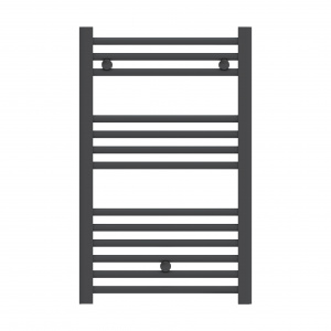 Fácula - Radiador Toallero DE AGUA Ocean Antracita 803x500mm | (NO Eléctrico) | 3 soportes+purgador | Conexiones3x1/2